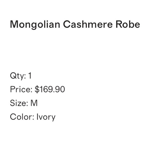 Cream Cashmere Robe - Picture 5 of 5